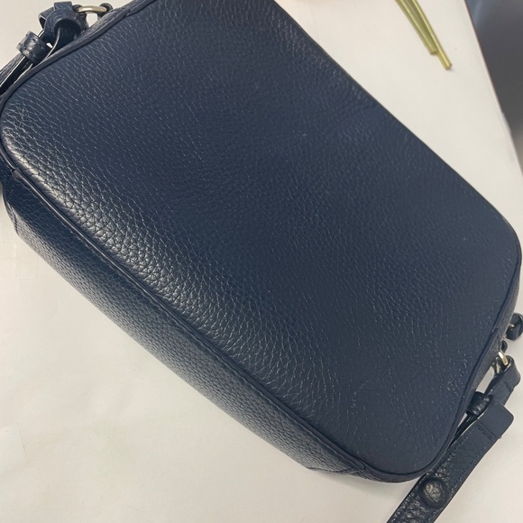 Tory Burch Leather Thea Navy Blue Camera Bag - Picture 2 of 9